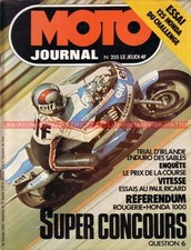 MOTO JOURNAL  255 Ner a Car HONDA CB 125 S3 HARLEY DAVIDSON 90 Terrot 350 HCTL
