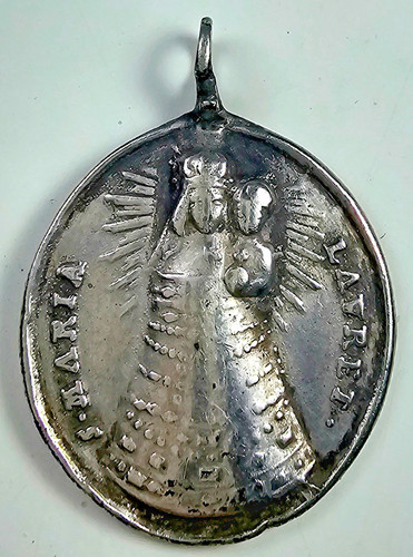 Old religious medal - old,