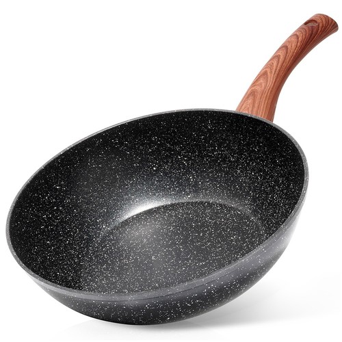 Poêle wok granit - poêle,