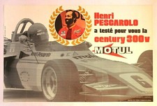 AFFICHE ANCIENNE ORIGINALE Henri PESCAROLO MOTUL Century 300V écurie Williams