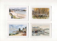 4 calendriers de poche aquarelles de Morlaine, Jacques Noury et 2 de A Briais