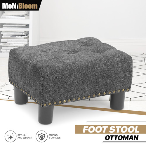 Gray poufs ottoman - 15",