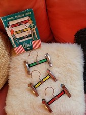 3 CINTRES PORTE MANTEAU PUBLICITAIRE L'IDÉAL VÊTEMENT ARMOIRE RÉTRO VINTAGE