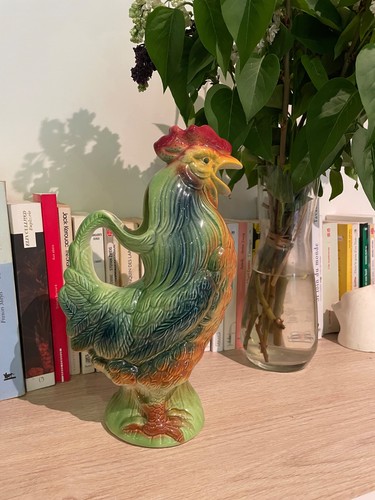 Pichet coq barbotine