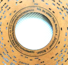 ORGAN disque HEROPHON organette carton disque carré orgue de rue Rare #0016