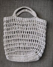 SAC FOURRE-TOUT FILET AU CROCHET BLANC