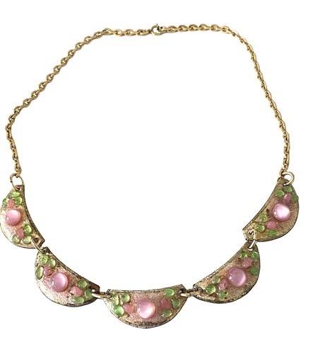 Collier signe pâte verre - collier, h
