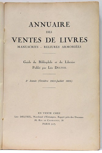 Delteil annuaire des - des, ventes