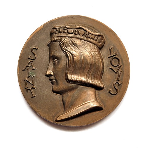 France médaille roi saint - france,