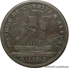 F7044 Canada Nova Scotia 1/2 Penny Carritt & Alport 1814 Halifax -> Make offer