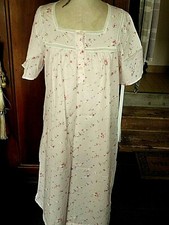 Vintage Chemise Robe Shabby coton fleurs roses et dentelle