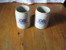 2 chopes grès gris HACKER PSCHORR BRAÜ MÜNCHEN - 25 cl - BE