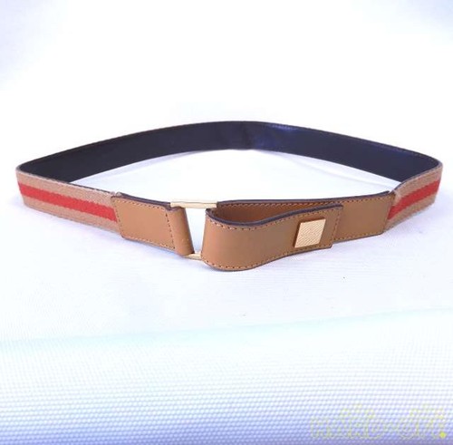 Ceinture cuir beige orange - en,