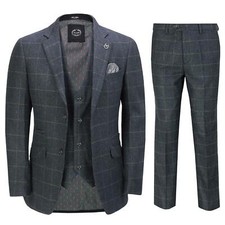 Hommes 3 Pièce Costume Tweed