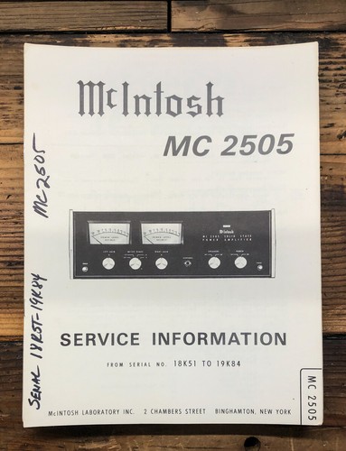 Mcintosh mc2505 2505 - mc2505, mc-2505
