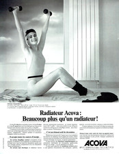 publicité Advertising  1122  1989   radiateur Acova  panneau vertical Runtal
