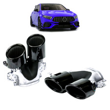 2 EMBOUT POT A45 AMG NOIR BRILLANT MERCEDES CLASSE A W177 A45 AMG C118 CLA 45