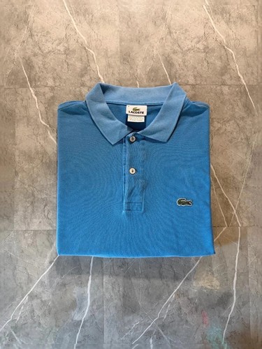 Polo lacoste bleu coton - polo, lacoste,