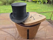 Ancien Chapeau haut de forme claque gibus et sa boite