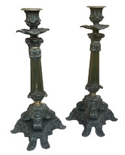Paire de Bougeoirs en Bronze