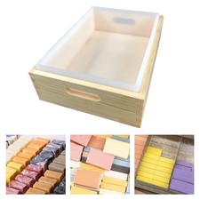 Moule à savon en silicone avec boîte en bois Bougie d'aromathérapie