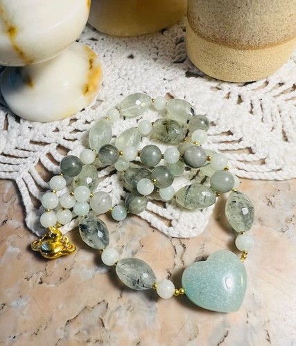 Collier perles multi - , pierres