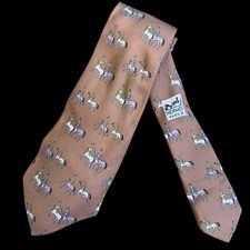 cravate HERMES vintage en soie