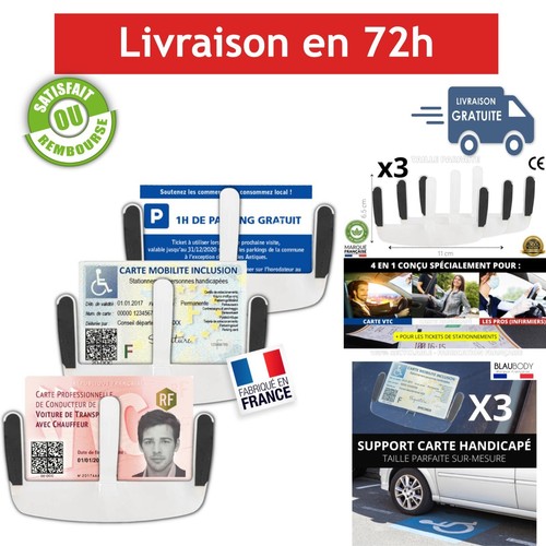 Support carte handicapé - carte,