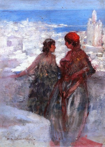 Tableau orientaliste encadré