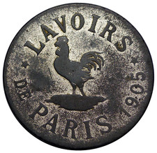 Jetons-monnaie Lavoirs de Paris 1905 - Distributeur Automatique Jaquet