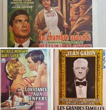 1960 Lot 3 Poster Film BELGIQUE Constance aux Enfers Gabin Morgan Brialy Affiche