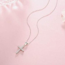 .925 Sterling Silver CZ Cross