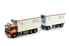 TEKNO 81274 VOLVO F12 ENSEMBLE FRIGO CAMION + REMORQUE " TORBEN RAFN " (DK)