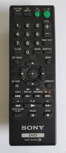 Sony dvd remote control - sony,