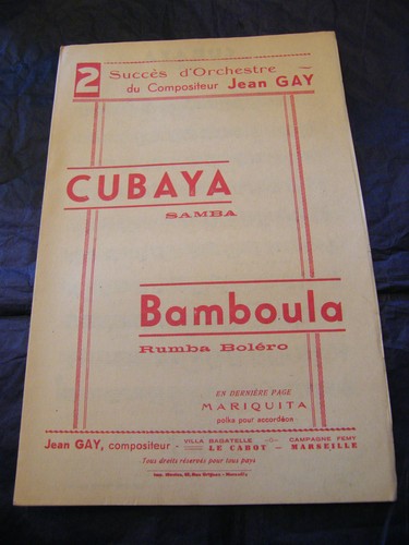 Partition cubaya bamboula - "partition,