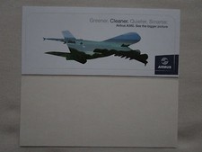 AUTOCOLLANT STICKER AUFKLEBER AIRBUS A380 AIRLINER GREENER CLEANER QUIETER