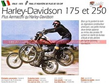 HARLEY DAVIDSON 175 et 250 SS SX ( AERMACCHI ) 1975 Fiche Moto 000174
