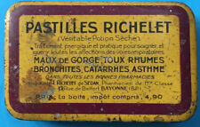 Boite en métal vintage "Pastilles RICHELET" médicaments France (Bm/9)