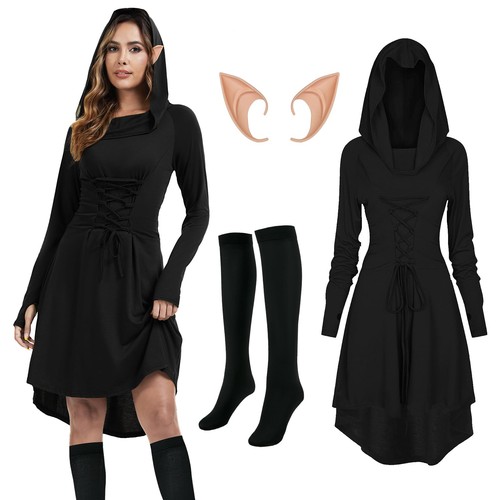 Robe médiévale capuche - robe,