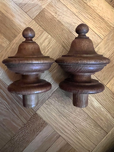 Frontons toupie boule bois - 2,