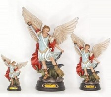 SAINT MICHEL STATUE PEINTE A LA MAIN AU CHOIX