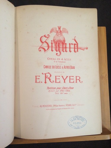 Ernest reyer sigurd partition - ernest,