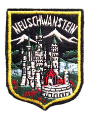 ECUSSON NEUSCHWANSTEIN ♦ LE CHÂTEAU ♦ BAVIERE ♦ ALLEMAGNE ♦ Brodé ♦