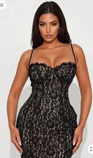 Black Lace Maxi Bodycon Dress