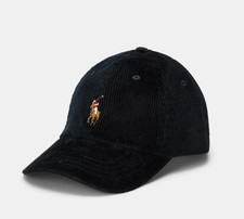 Polo Ralph Lauren Casquette de baseball velours côtelé noire  Neuf/BNWT