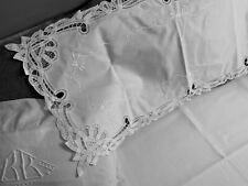 ancien Chemin  De Table  Brodée Et Dentelle  Au Lacet 1800/1900