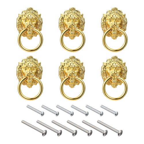6pcs poignée lion anneau - 6pcs,