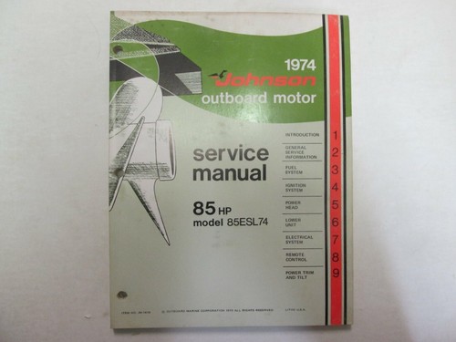 1974 johnson hors bord - 85, hp