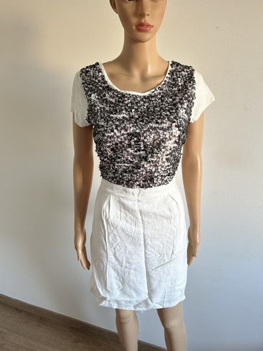 Robe blanche écrue - , avec