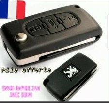 Plip Cle Coque Clef Boitier Peugeot Coffre 207 307 308 407 CE0523 pile offerte